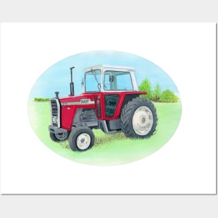 Tractor in Field Posters and Art